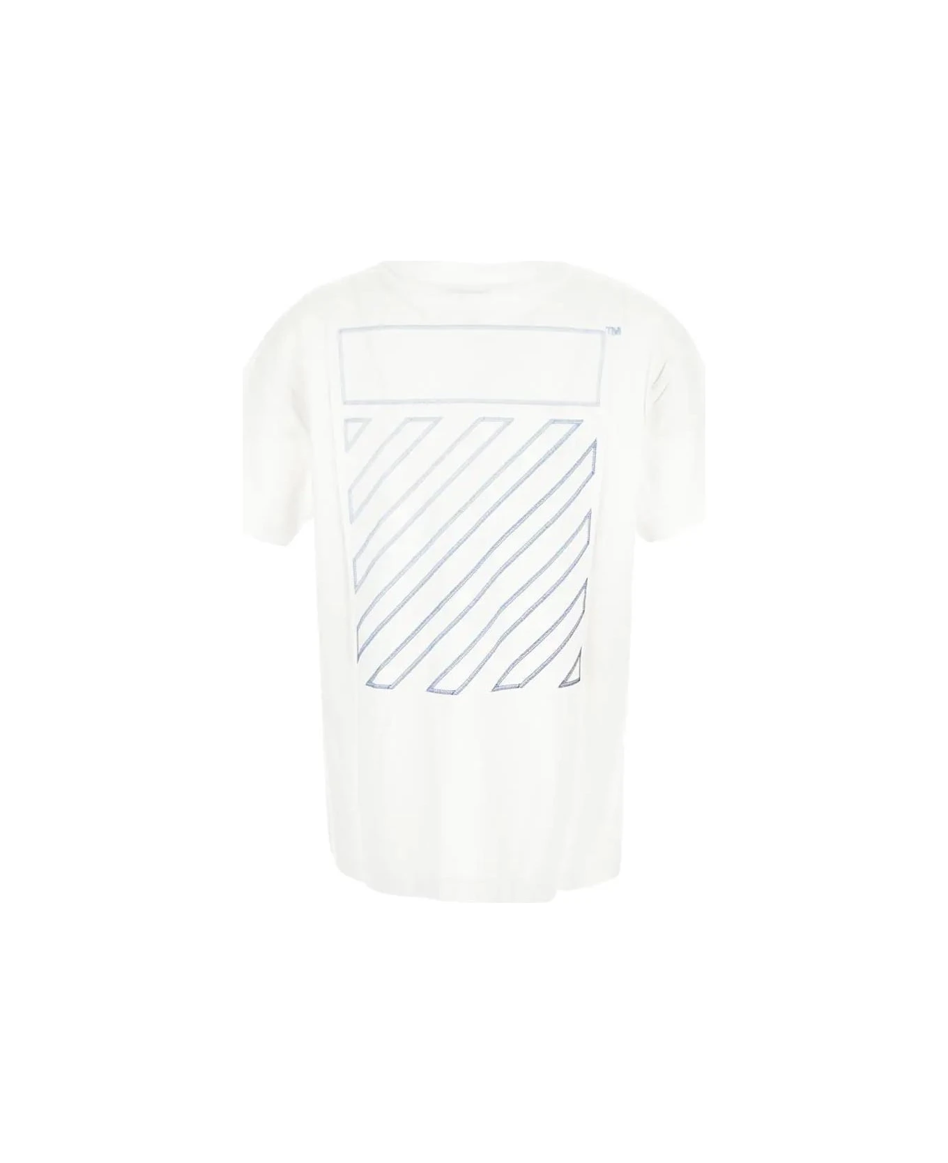 Off-White Embroidered Diagonal Tab Casual T-shirt 2 Off-White Embroidered Diagonal Tab Casual T-shirt - Image 2