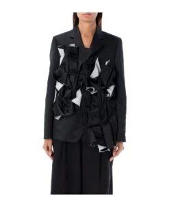 Comme Des Garcons Satin Ruched Jacket