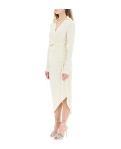 Off-White Asymmetric Cut-out Jersey Dress -Italist Store c1a51194d0b4e98b3bd47cbad6a7ac09