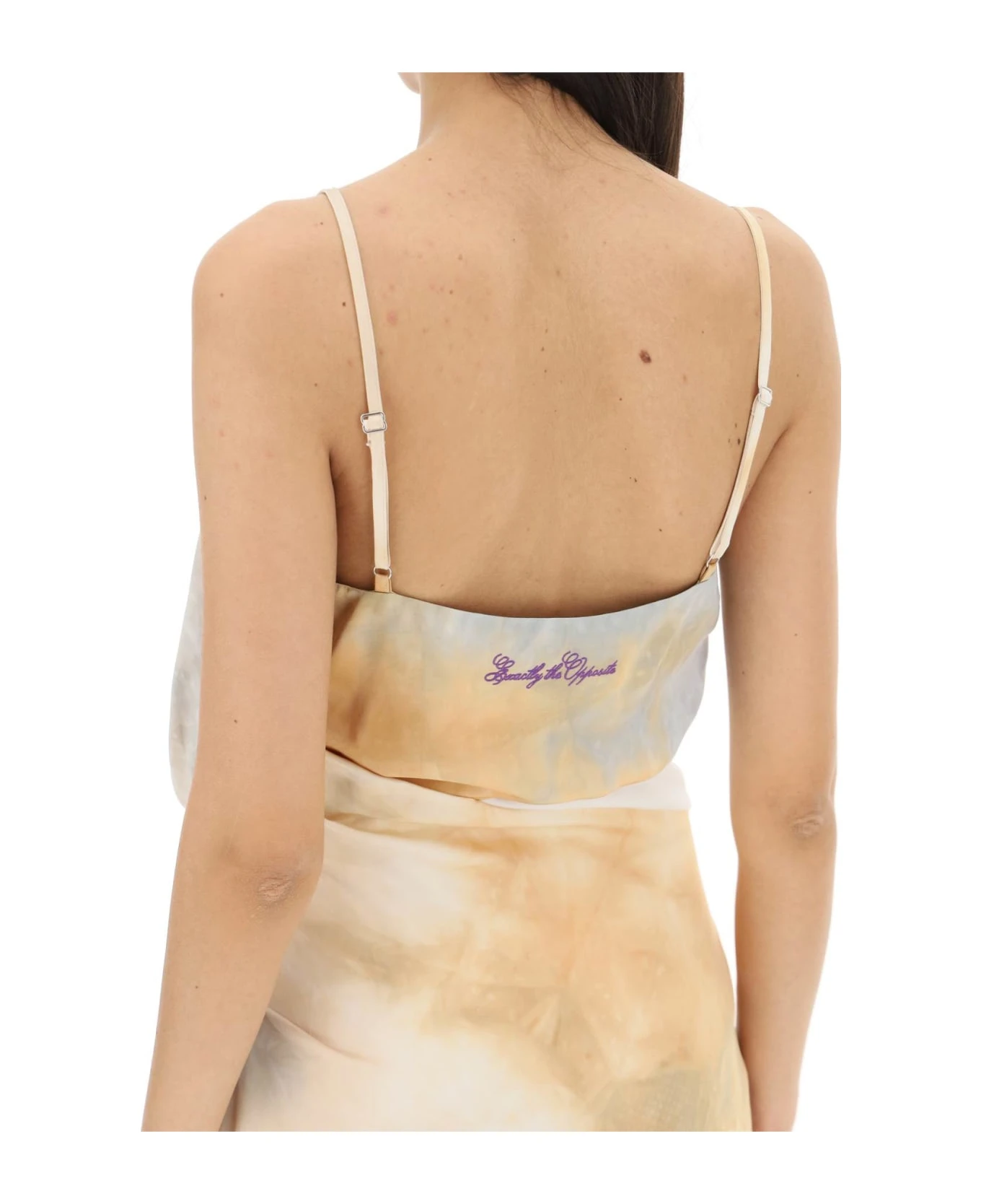 Off-White Draped Tie-dye Dress 4 Off-White Draped Tie-dye Dress - Image 4