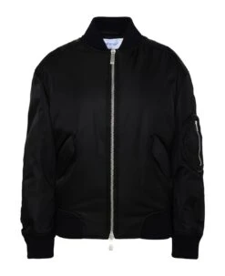 Off-White Black Nylon Bomber Jacket