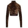 Dolce & Gabbana Animalier Velour Top