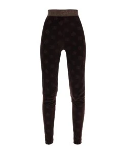 Dolce & Gabbana Leggings In Monogram Chenille