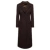Dolce & Gabbana Brown Slim Single-breasted Coat With Branded Buttons In Wool And Cashmere Woman