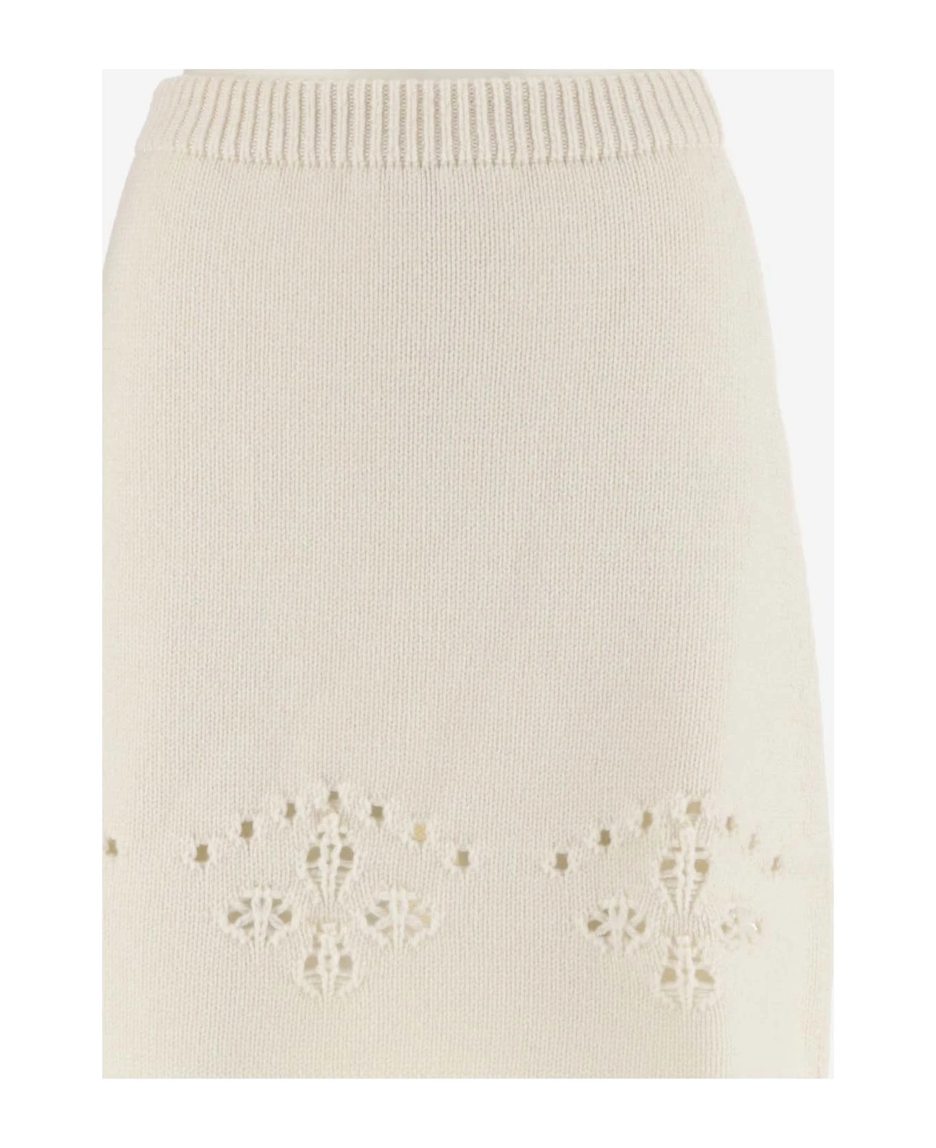 Chloé Wool Skirt With Cut Out Embroidery 3 Chloé Wool Skirt With Cut Out Embroidery - Image 3