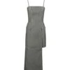 Alexander McQueen Rear Zip Uneven Long Dress