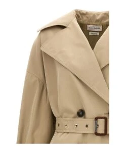 Alexander McQueen Cocoon Sleeve Trench Coat -Italist Store cbb5c66af9390b2fb699a7ead844353a