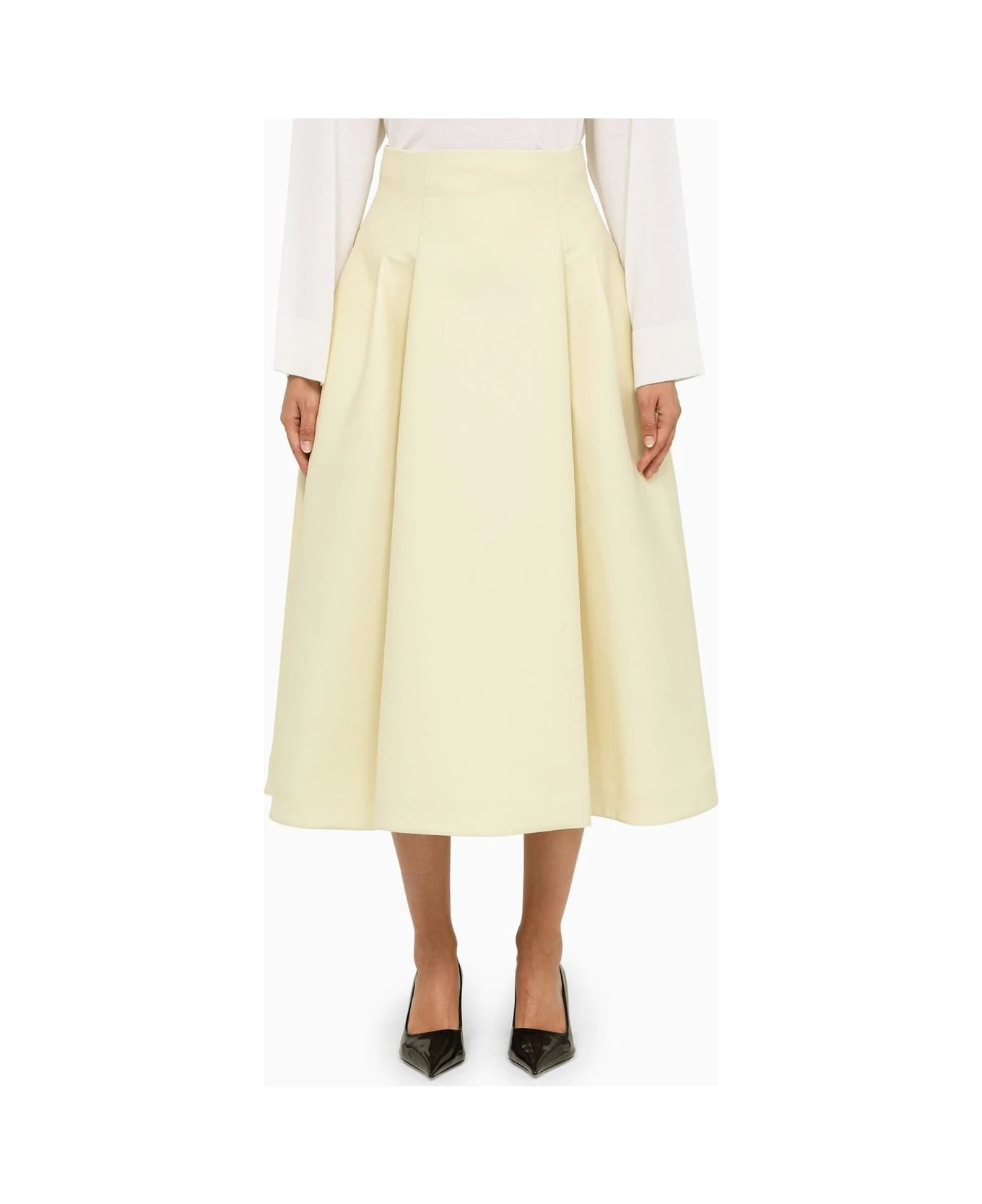Bottega Veneta Camomile Wool Midi Skirt 1 Bottega Veneta Camomile Wool Midi Skirt