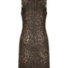 Dolce & Gabbana Leopard Print Wool Dress