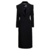 Dolce & Gabbana Black Slim Single-breasted Coat In Wool Blend Woman