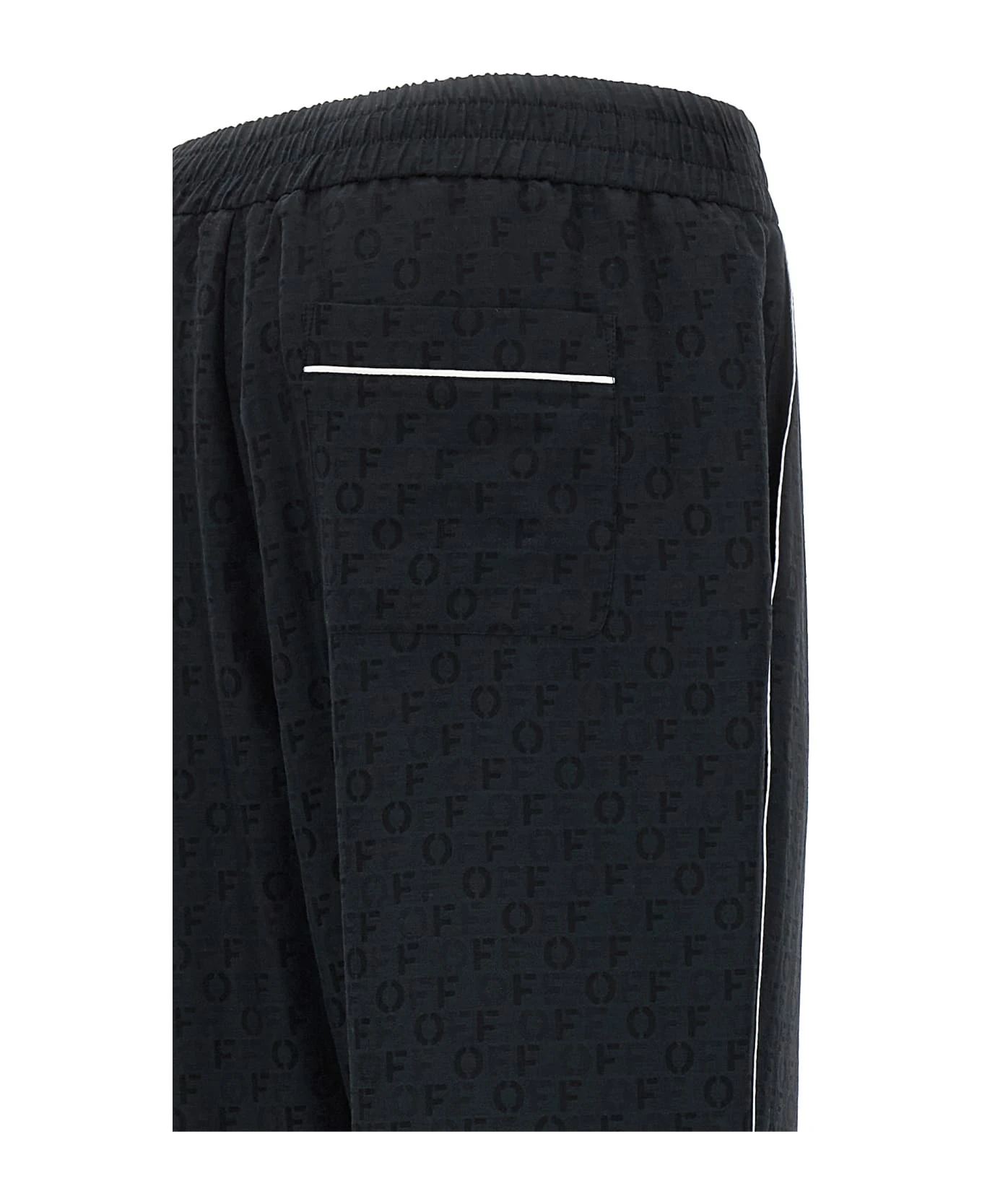 Off-White Off Jacquard Pajama' Pants 4 Off-White Off Jacquard Pajama' Pants - Image 4