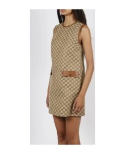 Gucci Gg Canvas Dress -Italist Store ce2c928123aff3aabd331d1633bc1593