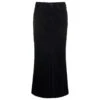 Balenciaga Maxi Black Skirt With Logo Patch At The Back In Cotton Denim Woman