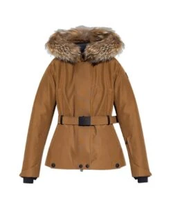 Belted Fur Hooded Jacket