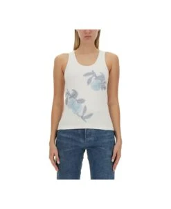 Bottega Veneta Embroidered Tank Top