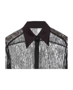 Dolce & Gabbana Chantilly Lace Shirt With Satin Details 7 Dolce & Gabbana Chantilly Lace Shirt With Satin Details -Italist Store d27ff975e0b4097f82fec6b432206248
