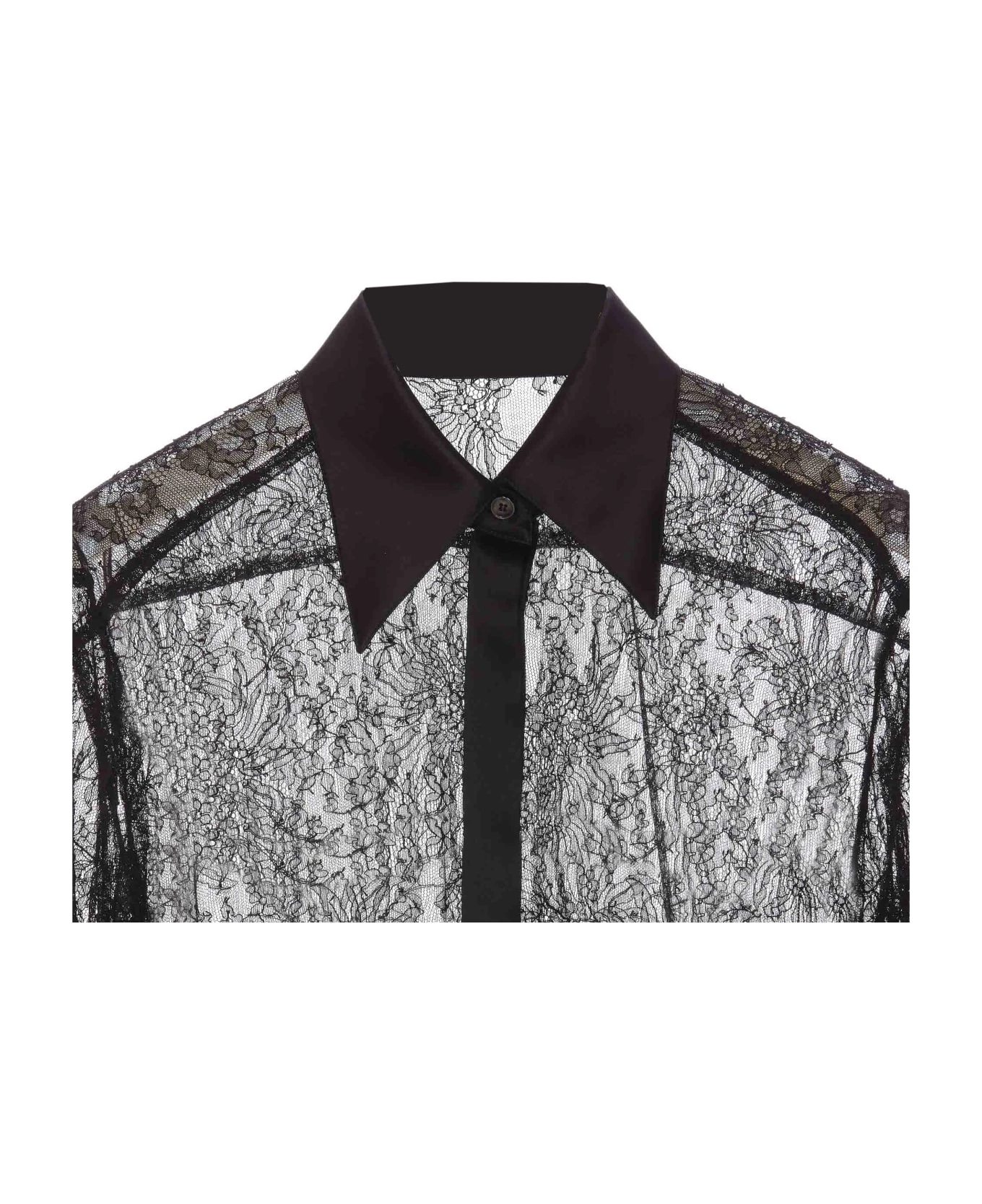 Dolce & Gabbana Chantilly Lace Shirt With Satin Details 4 Dolce & Gabbana Chantilly Lace Shirt With Satin Details - Image 4