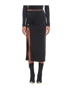 Jacquemus La Jupe Pareo Croissant Midi Skirt