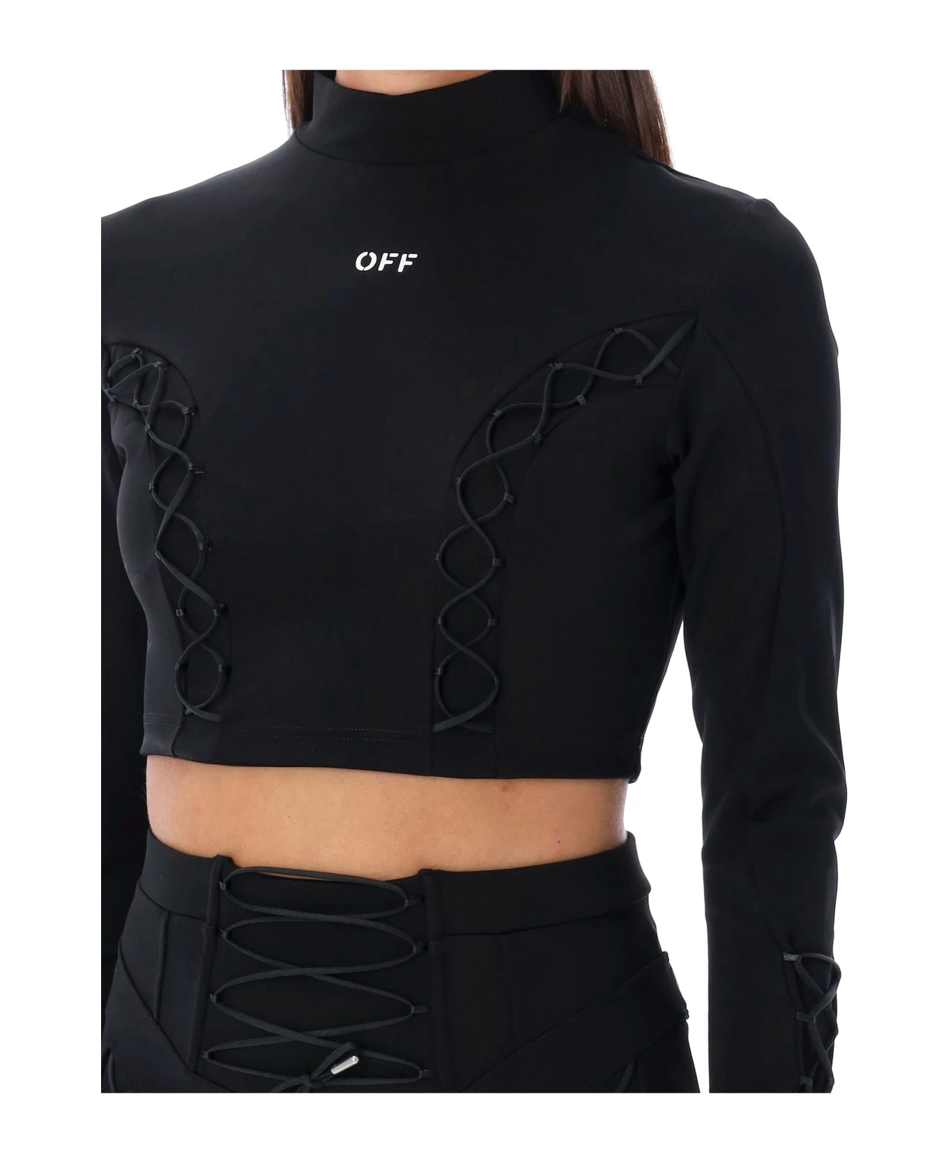 Off-White Lace-up L/s Turtleneck Top 3 Off-White Lace-up L/s Turtleneck Top - Image 3