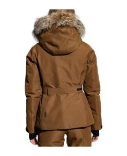 Belted Fur Hooded Jacket -Italist Store d464308d23d490a10fb06664475636cf