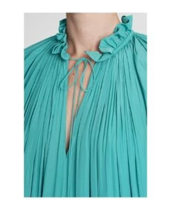 Lanvin Dress In Green Polyester -Italist Store d62e3a835b95ee00571a86a569e2cbb4