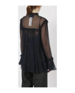 Gucci Silk Chiffon Ruffle Shirt -Italist Store d68c7c3cae3f3ec6867cfdd77196920d