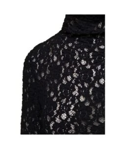 Chloé Black Long Sleeve Top In Floreal Lace Woman -Italist Store d966efed52d25df8c41a895bbf77ecc5