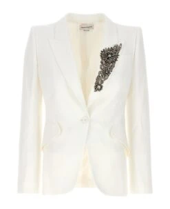 Alexander McQueen Crystal Detail Blazer