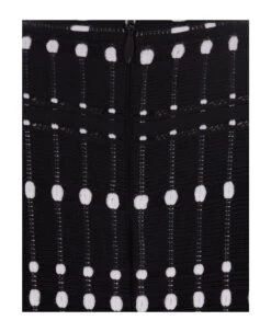 Alexander McQueen Black And White Knitted Mini Dress -Italist Store dceb965169eaaae6962273a11b3b063a