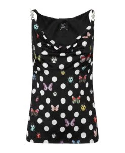 Versace Polka Dot Shiny Top