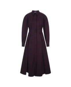 Alexander McQueen Purple Long Shirt Dress