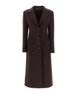 Dolce & Gabbana Shaped Coat In Wool And Cashmere