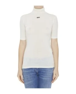 Off-White Stretch Viscose Top
