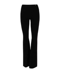 Versace Medusa Flared Stretch Viscose Jersey Pants