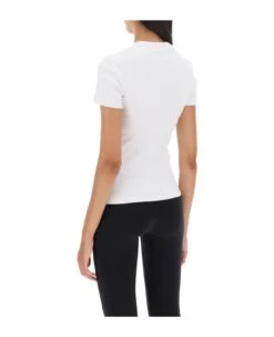 Off-White Ribbed T-shirt With Off Print -Italist Store e543b12537c0b2d91dbec7cc787b1c99