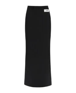 Dolce & Gabbana Cady Maxi Skirt With Slit