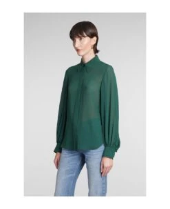 Chloé Blouse In Green Silk -Italist Store e5d31613dcf7204913d59f7e0caaf396