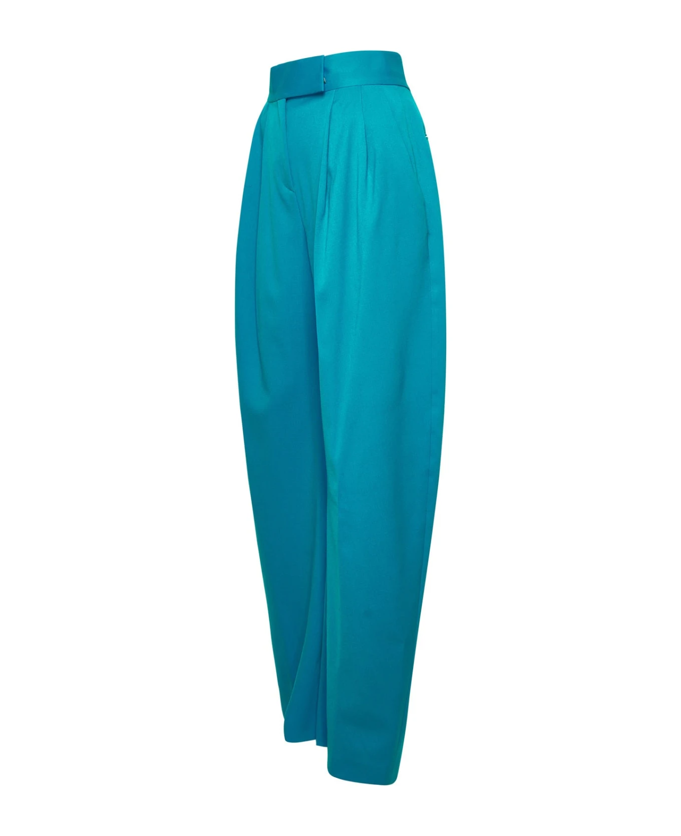 Gary Light Blue Wool Trousers 2 Gary Light Blue Wool Trousers - Image 2