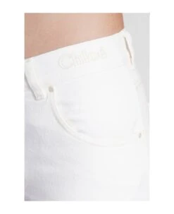 Chloé Pants In White Cotton -Italist Store e7158f7b6a750d03b278e2794c18df37