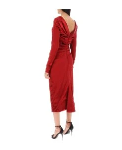 Dolce & Gabbana Draped Dress In Satin 6 Dolce & Gabbana Draped Dress In Satin -Italist Store e799a9ac6d7ccfd06fed9473420dca2c