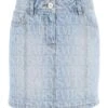 Versace Monogram Denim Mini Skirt