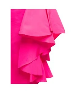 Alexander McQueen Maxi Fuchsia Dress With Square Neckline And Maxi Ruffle In Polyfaille Woman -Italist Store e8e5e6cb9ec1af8f892db09dc4c7a7b3