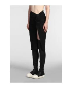 Skirt Knee Skirt In Black Cotton -Italist Store ea7fed7c0fe8d245570037140f8c50a6