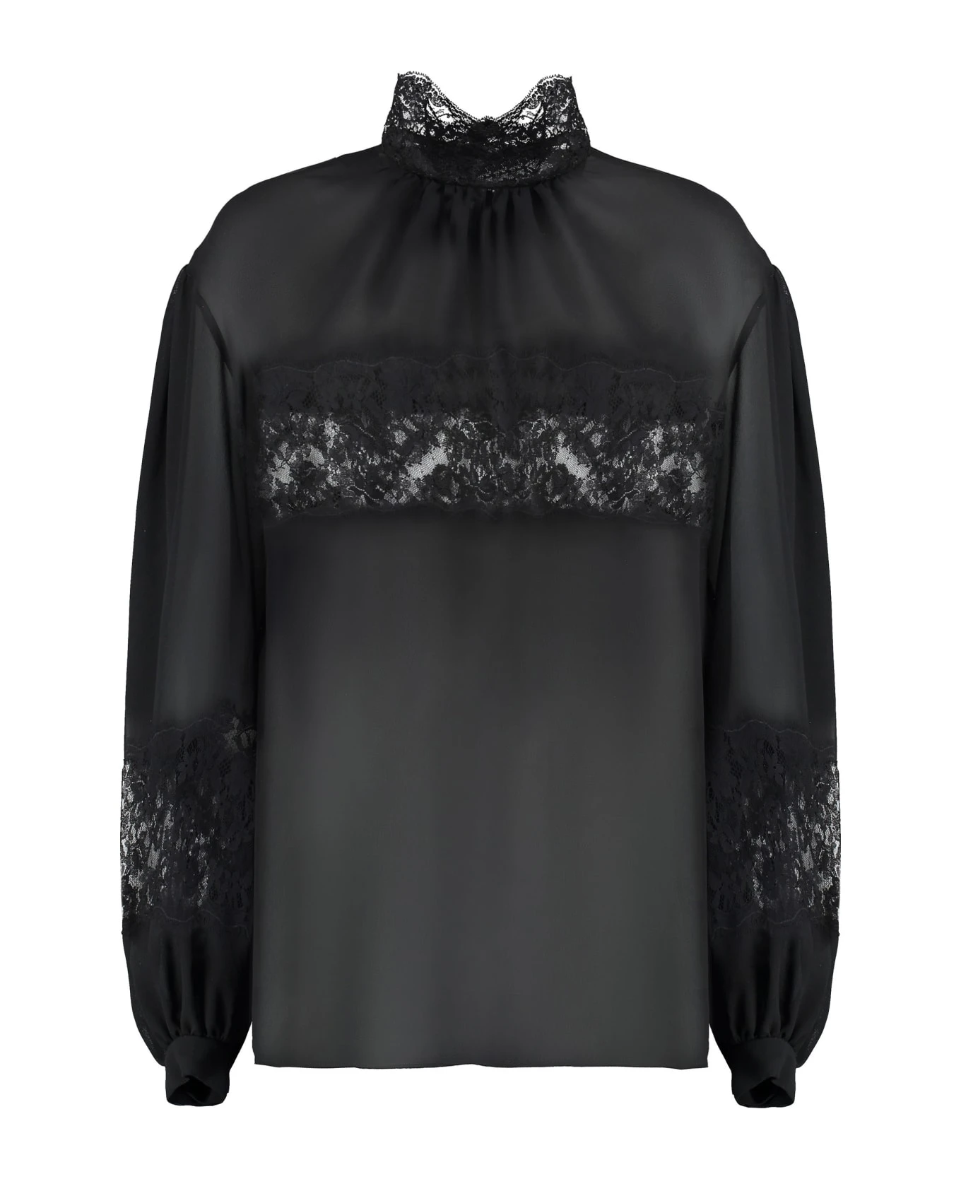 Dolce & Gabbana Lace And Georgette Blouse 1 Dolce & Gabbana Lace And Georgette Blouse