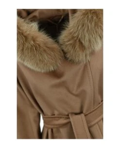"mango" Wool Coat And Fox Trim -Italist Store eaf9e9d3eb56727718ecc0db464899e5