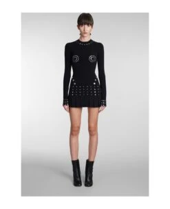 Off-White Dress In Black Viscose