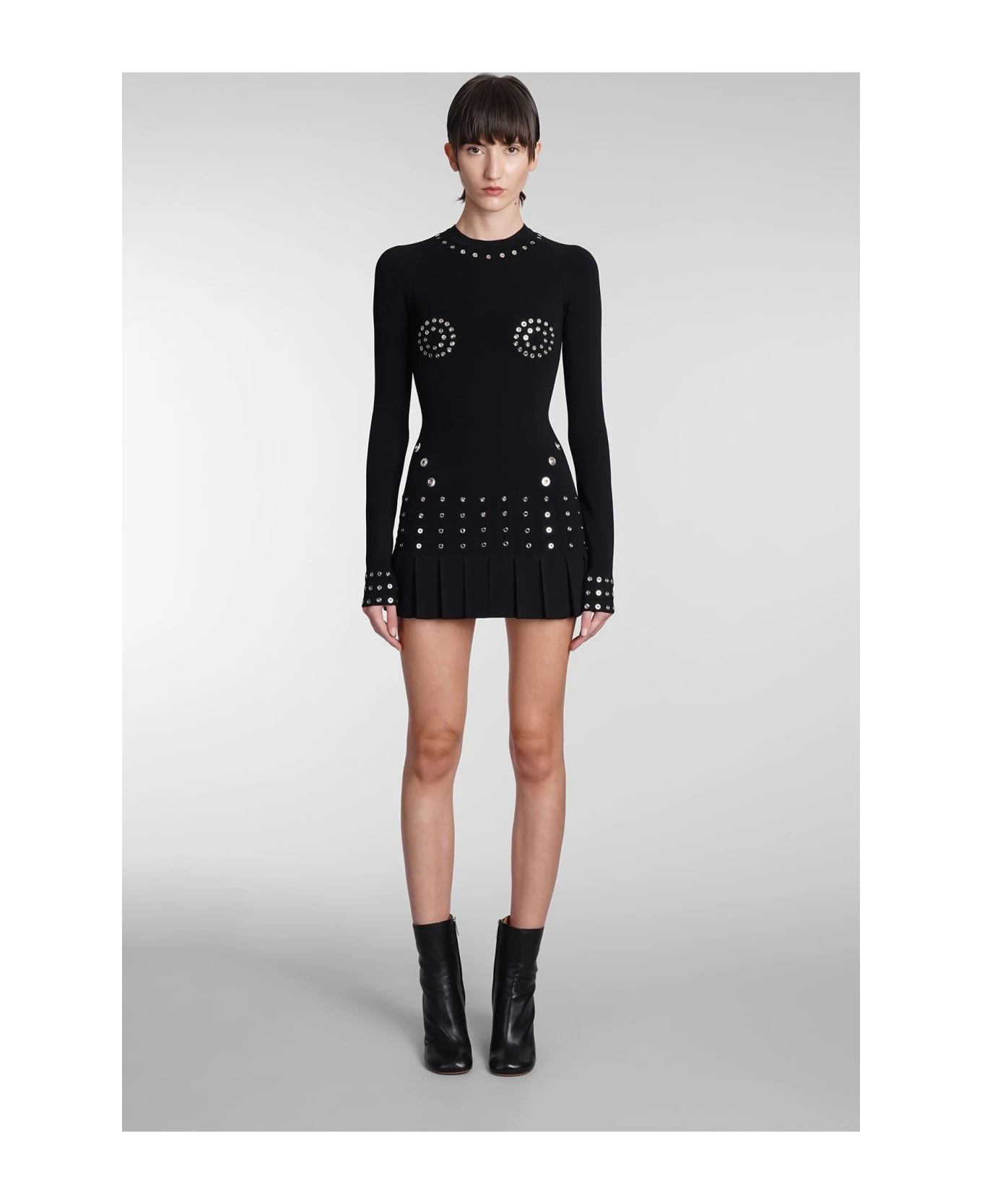 Off-White Dress In Black Viscose 1 Off-White Dress In Black Viscose