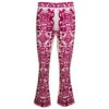 Dolce & Gabbana Two-tone Pants With Flared Leg And All-over 'maioliche' Print In Silk Woman