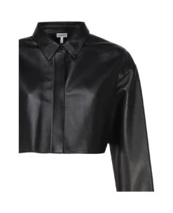 Loewe Crop-top Shirt In Leather 6 Loewe Crop-top Shirt In Leather -Italist Store ebf067693d233af7f3285c612475b81b