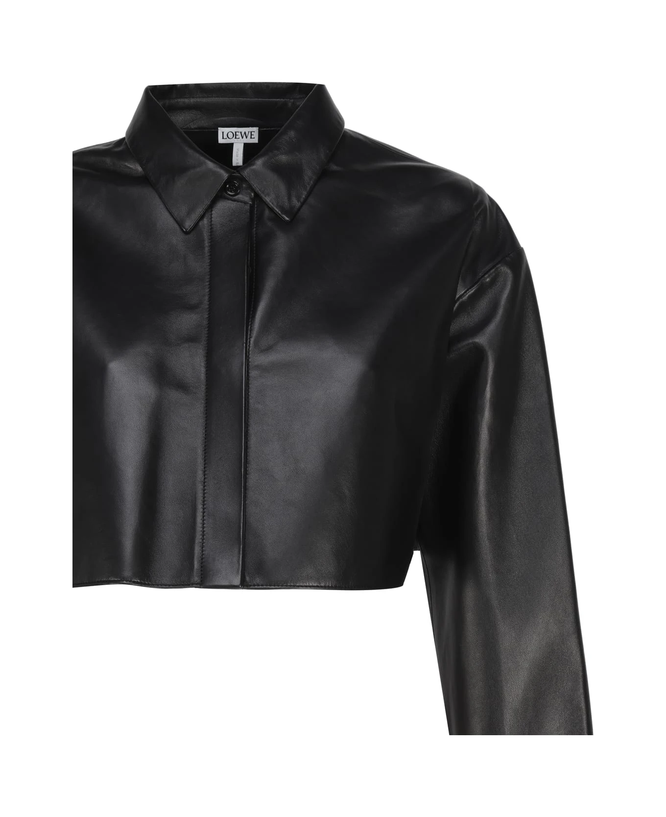 Loewe Crop-top Shirt In Leather 3 Loewe Crop-top Shirt In Leather - Image 3